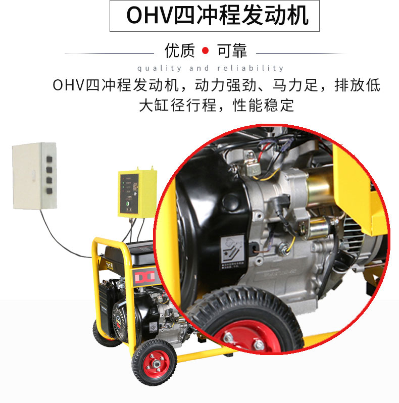 單相6kW無人值守ATS小型汽油發電機組特點 單相6kW無人值守ATS小型汽油發電機組特點