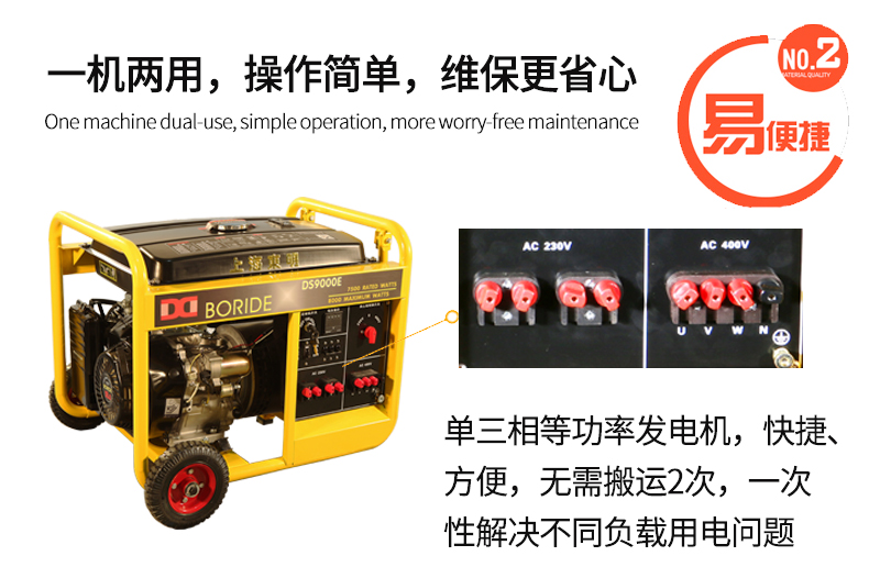 BR系列單三相7kw汽油發電機特色 BR系列單三相7kw汽油發電機特色