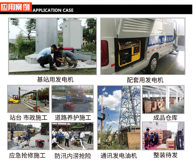 DM系列單三相7kw汽油發電機應用案例 DM系列單三相7kw汽油發電機應用案例
